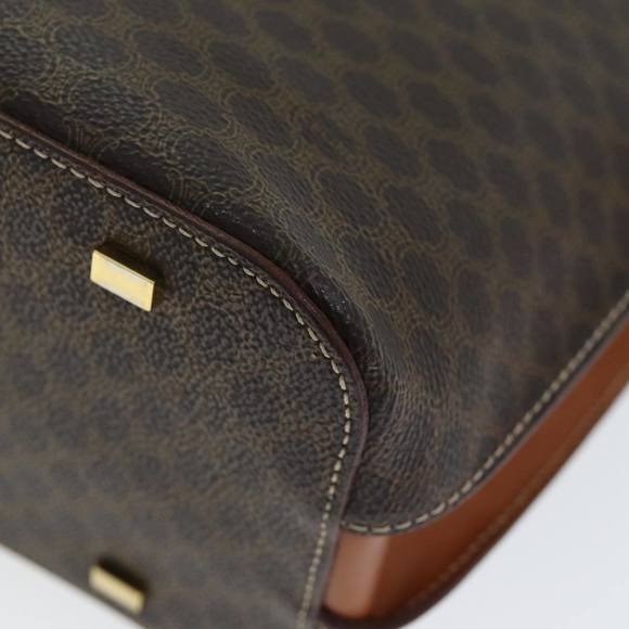 CELINE Macadam Canvas Hand Bag PVC 2way Brown Auth 74548 - Picture 14 of 16